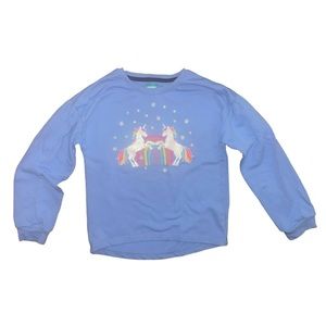 365 Kids by Garanimals girls size 8 blue unicorn sweater